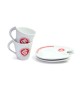 Jogo Com 2 Xícaras De Porcelana 70ml - S.C.Internacional